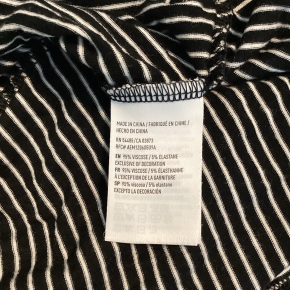 American Eagle Outfitters Soft & Sexy Tank Top Size M Black Stripe - Picture 7 of 7